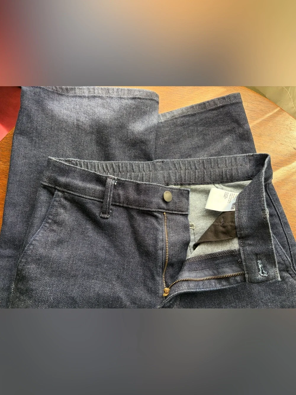 Uniqlo Dark Indigo High-Wasted Soft Stretchy Denim Jeans Size 4 September Fall